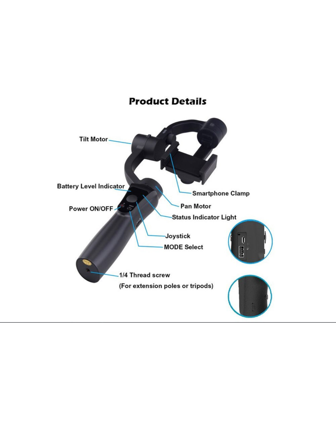 E+ M3 Pro – 3-Axis Smartphone Gimbal with AI Auto-Tracking