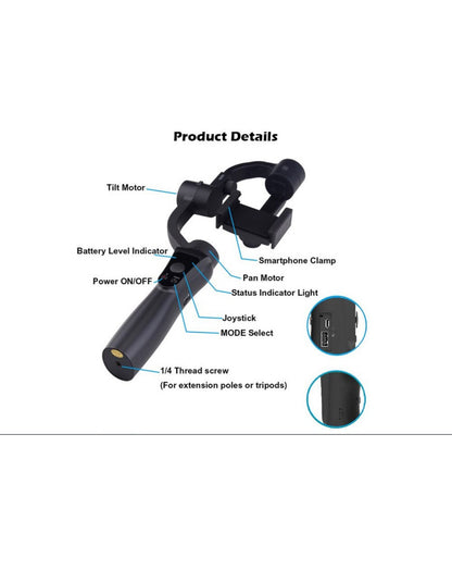 E+ M3 Pro – 3-Axis Smartphone Gimbal with AI Auto-Tracking