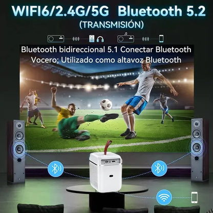 E+ T6 Max Smart LCD Projector Portabile