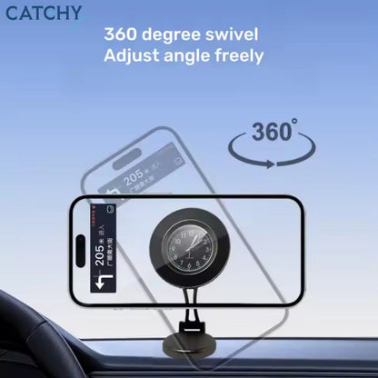 E+ 360 rotation MagSafe clock car mount
