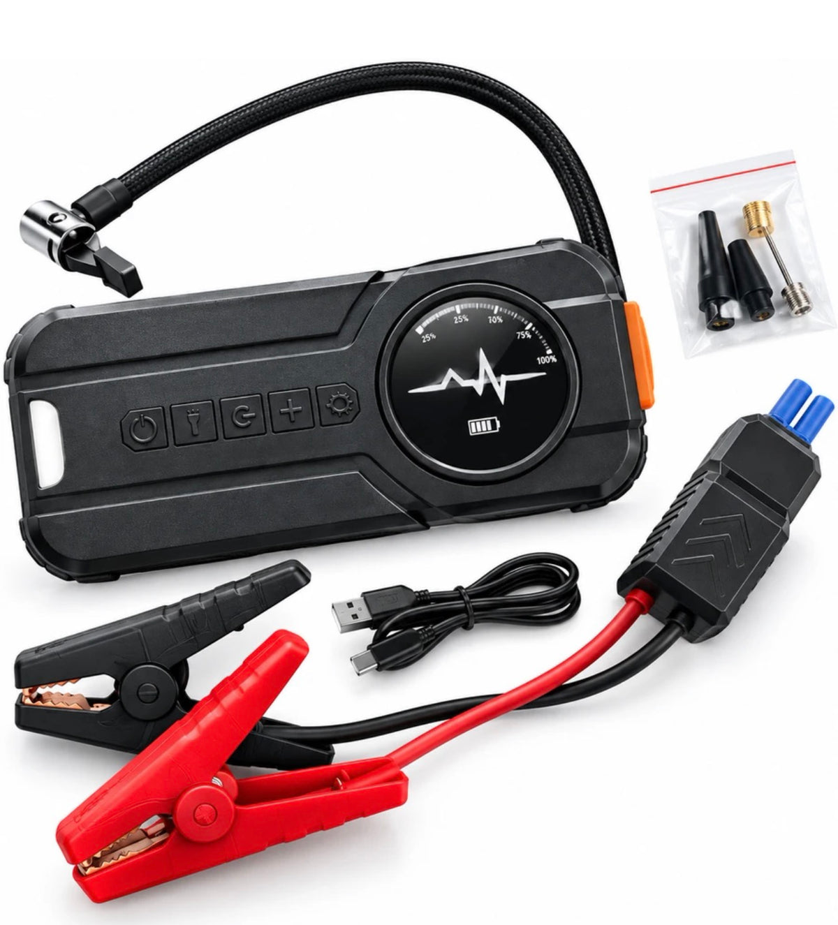 E+ Car Jump Battery starter with Air pump kit