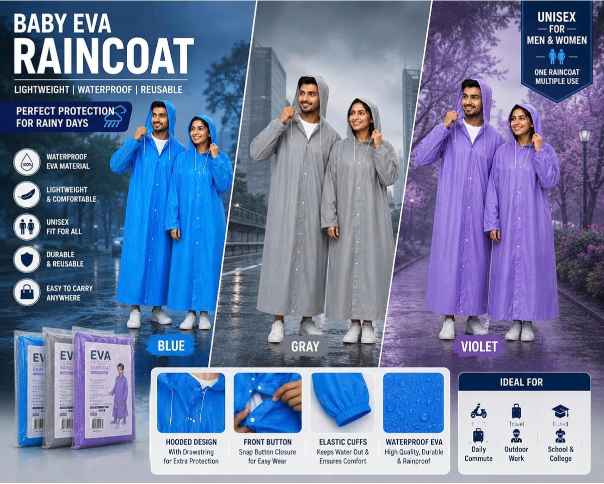 Waterproof Raincoat for Men & Women | Unisex Raincoat