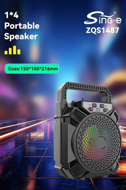 E+ 4-Inch Mini BT/USB Speaker With Wireless Microphone