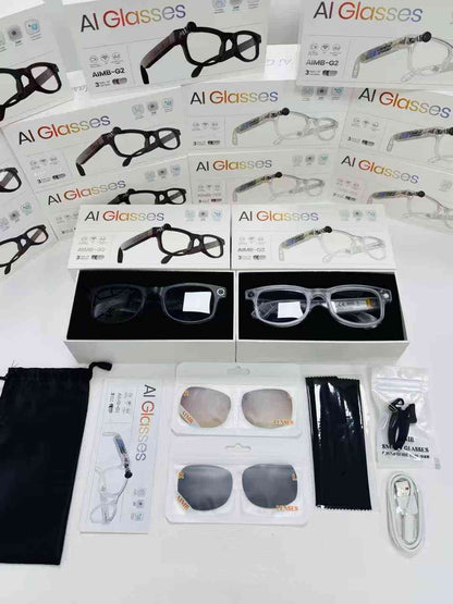 E+ AIMB-G2 Smart AI Camera Glasses With 3 set Lenses