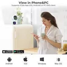 E+ V380 Dual Lens 360° Wifi Camera