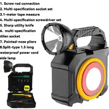 E+ MX-5511 Solar Working Light Tool Set