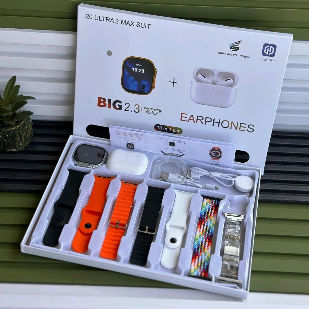 E+ SMART WATCH I20 ULTRA 3 MAX SUIT PRO 10 IN 1 SET