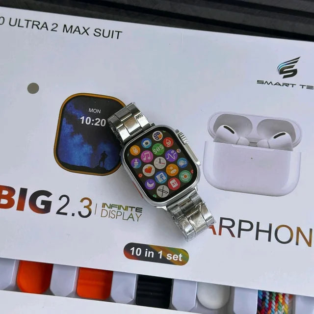 E+ SMART WATCH I20 ULTRA 3 MAX SUIT PRO 10 IN 1 SET