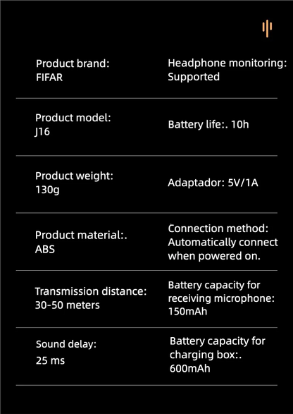 E+ J16 Wireless Lavalier Microphone