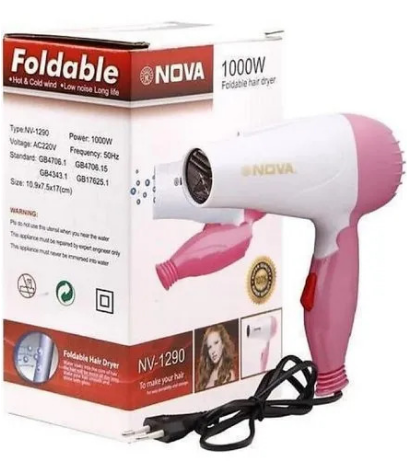 E+ NEW NOVA 1000 W FOLDABLE HAIR DRYER