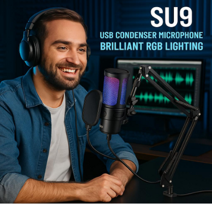 E+ USB CONDENSER MICROPHONE BRILLANT RGB LIGHTING