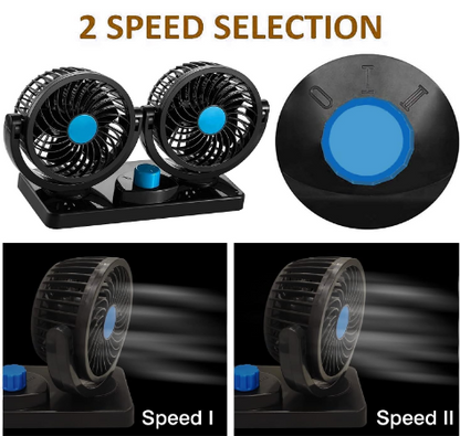 E+ DOUBLE HEADED VEHICLE FAN