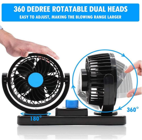 E+ DOUBLE HEADED VEHICLE FAN