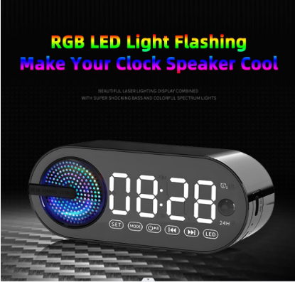 E+ WIRLESS SPEAKER WITH CLOCK FM