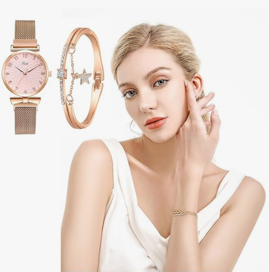 E+ WOMEN WATCH WITH BRASLET