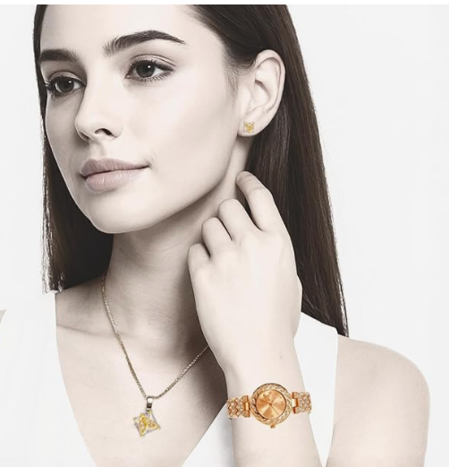 E+ WOMEN WATCH WITH NECKLES