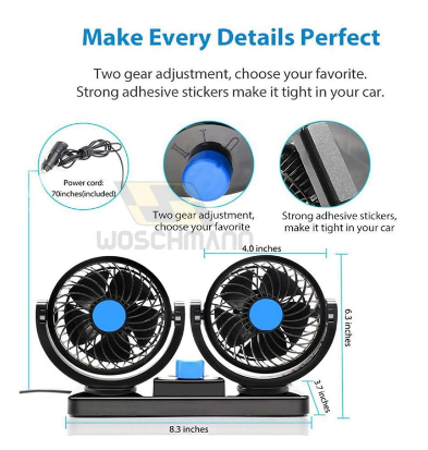 E+ DOUBLE HEADED VEHICLE FAN