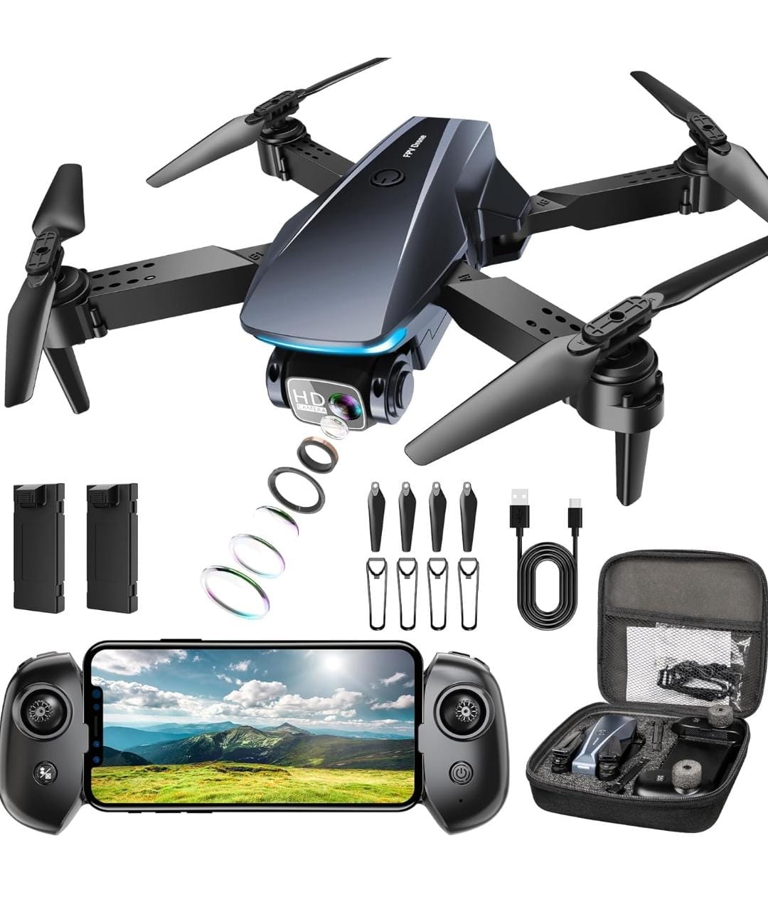 E+ A foldable RC quadcopter DRONE