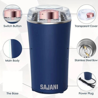 E+ 4 inch Portable Electric Spice Coffee Grinder