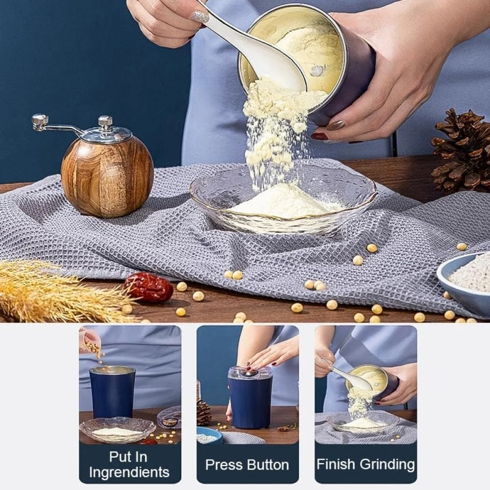 E+ 4 inch Portable Electric Spice Coffee Grinder