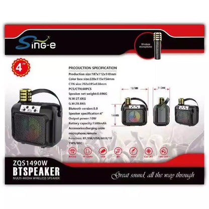 E+ SING-E ZQS1490W Multimedia Super Bass Speaker