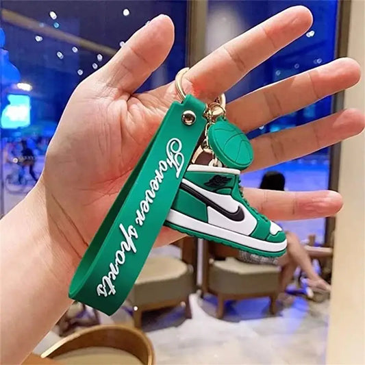 E+ N*KE AIR JORDAN GREEN SHOE KEYCHAIN WITH STRAP KEYCHAIN