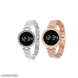 E+ Digital Rhinestone Watch Set of 4
